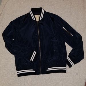 Ci Sono Navy Blue Bomber Jacket